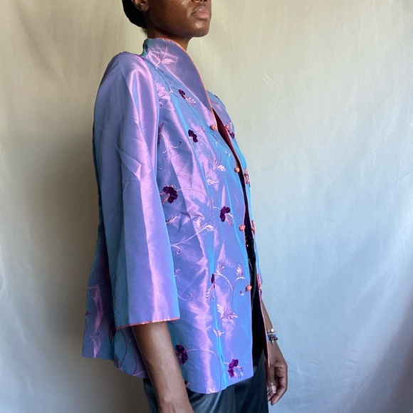 Vintage violet oriental jacket - Picture 5 of 13